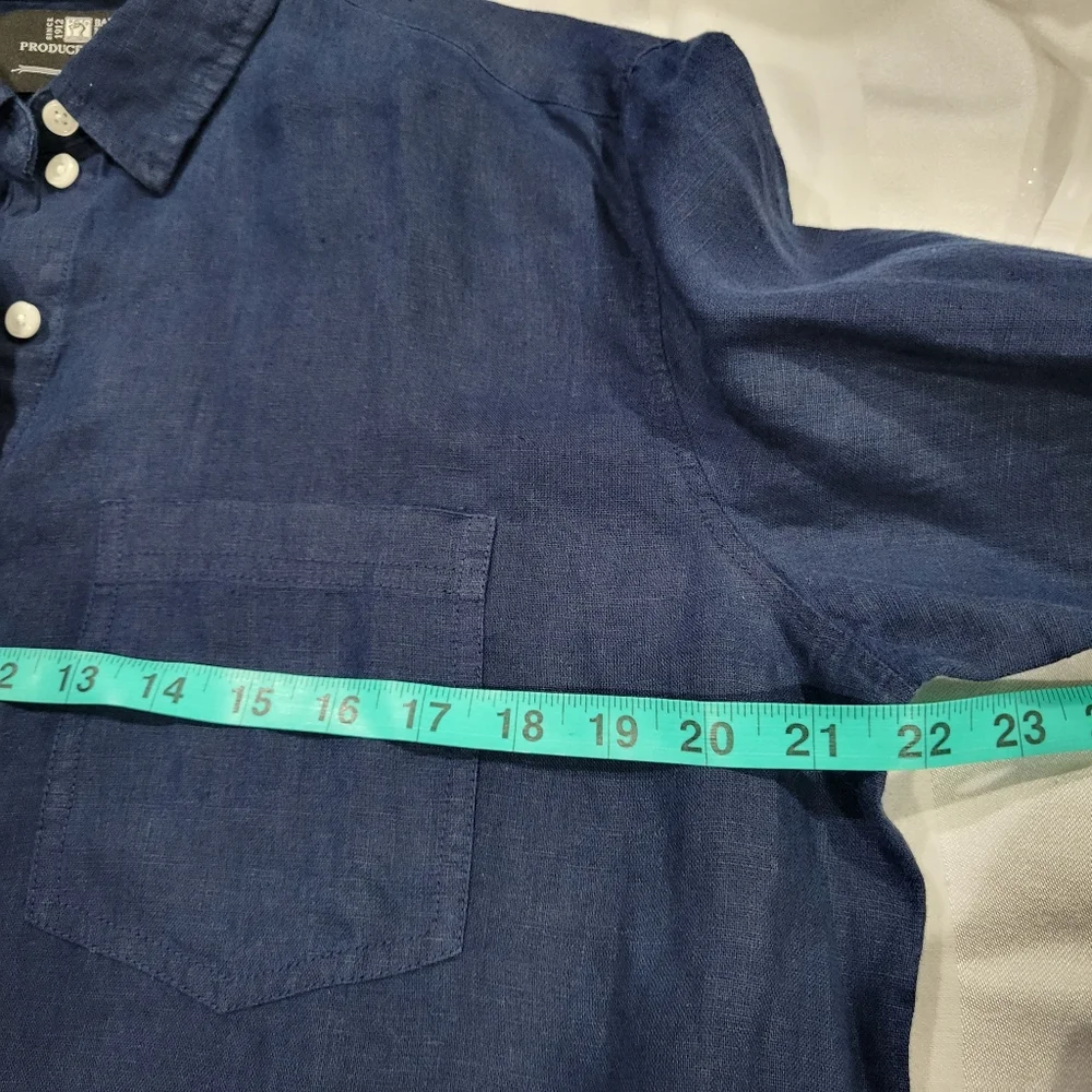 EUC | J. Crew Navy Button-Down Linen Shirt| Size 8 - Picture 5 of 8